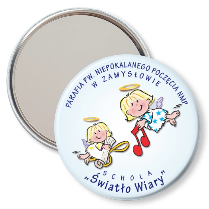 przypinka lusterko Schola Światło Wiary