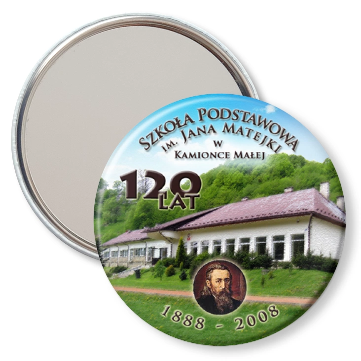 przypinka lusterko SP w Kamionce Małej