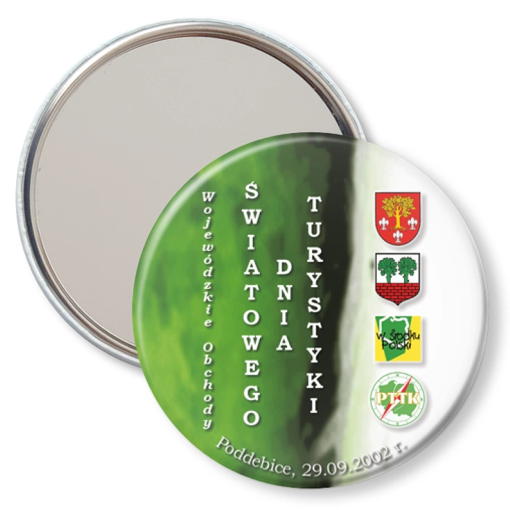 przypinka lusterko Światowy Dzień Turystyki