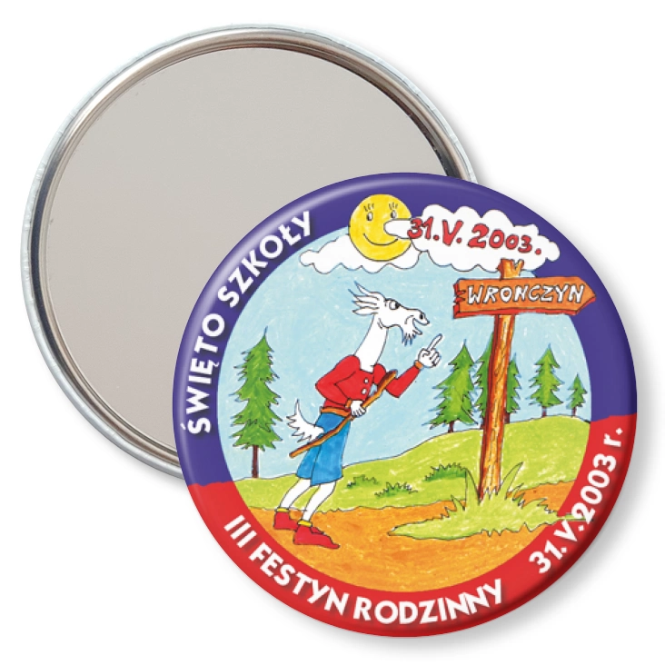 przypinka lusterko Święto Szkoły we Wronczynie 2003