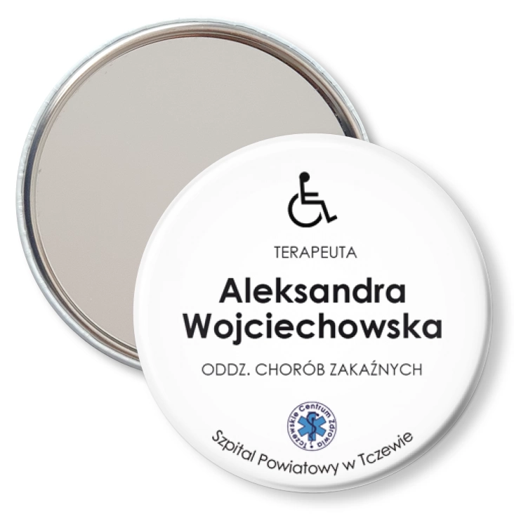 przypinka lusterko Szpital Powiatowy w Tczewie - terapeuta