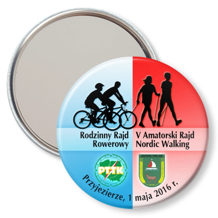 przypinka lusterko V Amatorski Rajd Nordic Walking