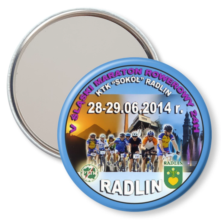 przypinka lusterko V Śląski Maraton Rowerowy 24H