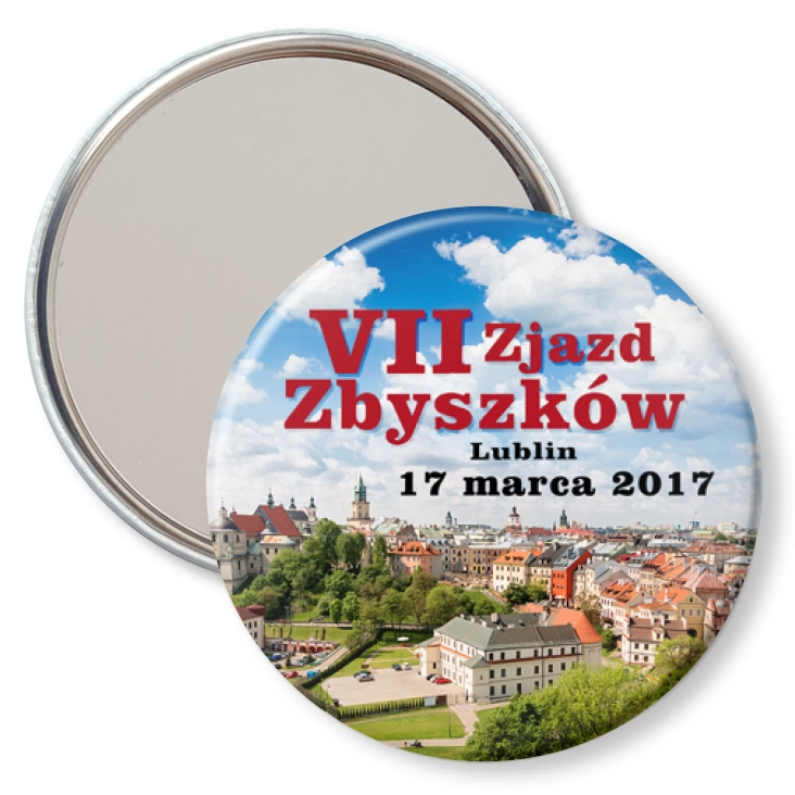 przypinka lusterko VII Zjazd Zbyszków