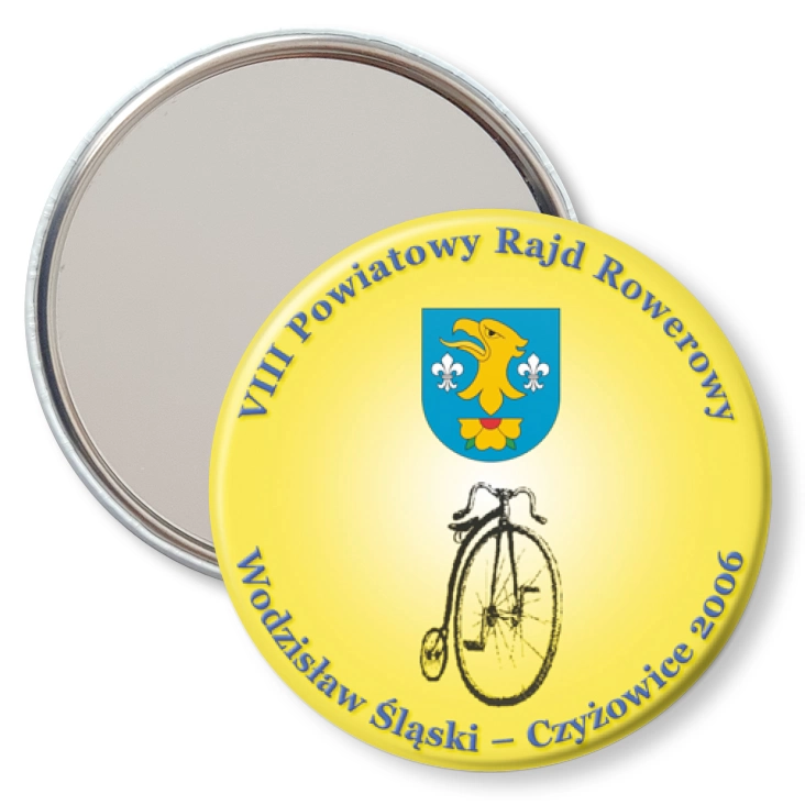 przypinka lusterko VIII Powiatowy Rajd Rowerowy