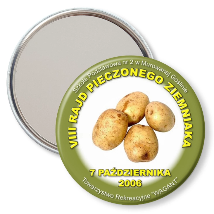 przypinka lusterko VIII Rajd Pieczonego Ziemmniaka