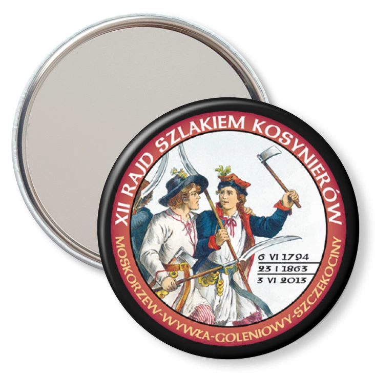 przypinka lusterko XII Rajd Szlakiem Kosynierów