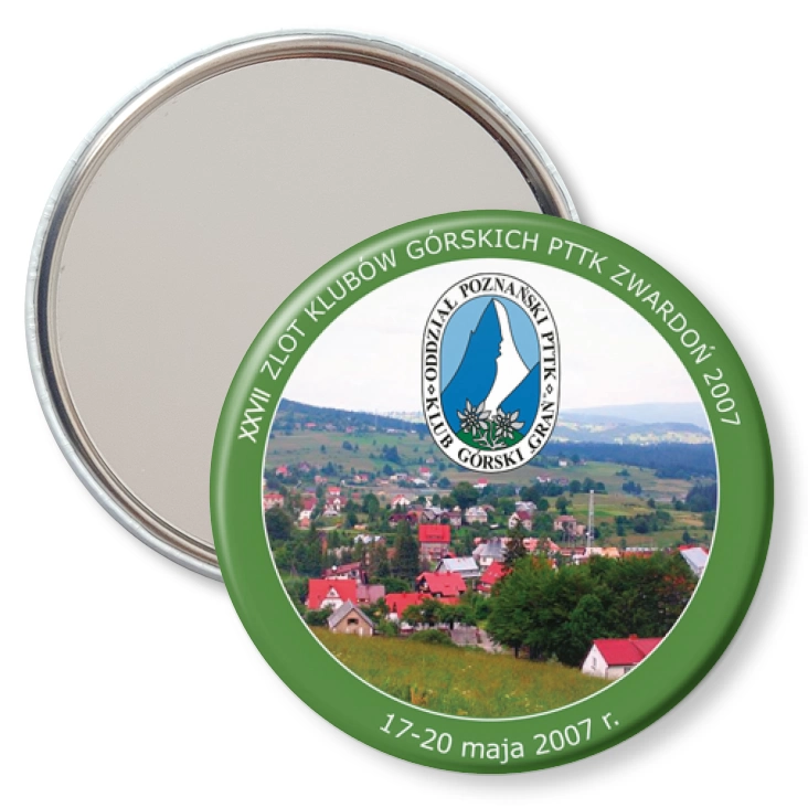 przypinka lusterko XXVII Zlot Klubów Górskich PTTK Zwardoń 2007