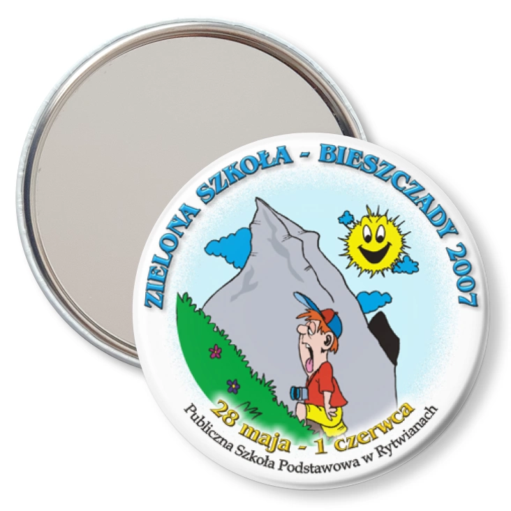 przypinka lusterko Zielona Szkoła - Bieszczady 2007