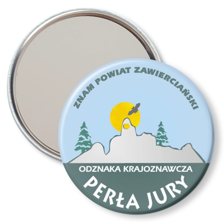 przypinka lusterko Znam Powiat Zawierciański