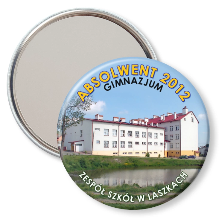 przypinka lusterko ZS w Laszkach - Absolwent Gimnazjum 2012