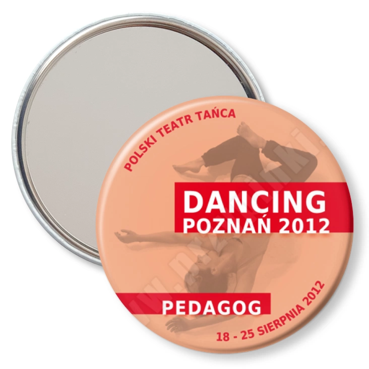 przypinka lusterko Dancing Poznań 2012 - pedagog