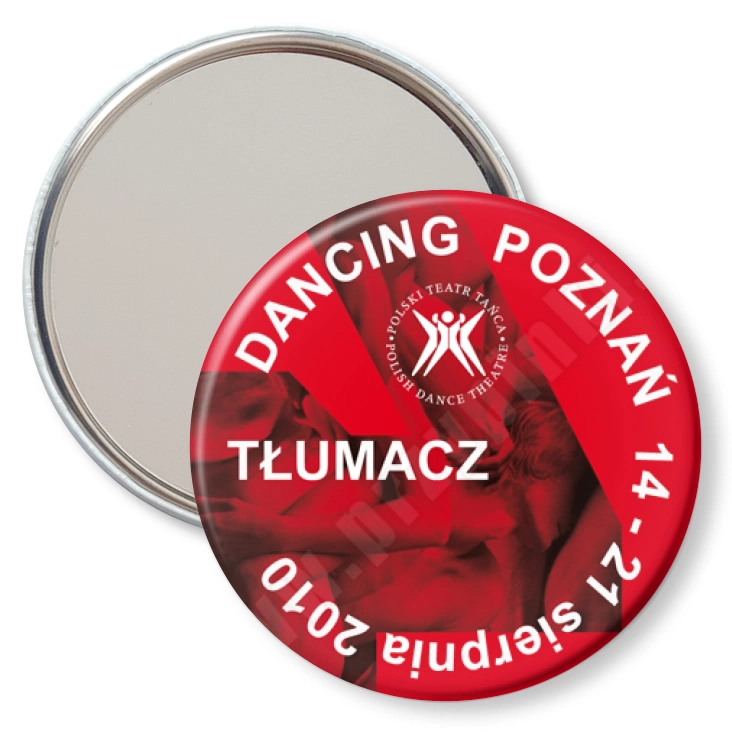 przypinka lusterko Dancing Poznań 2010 - tłumacz