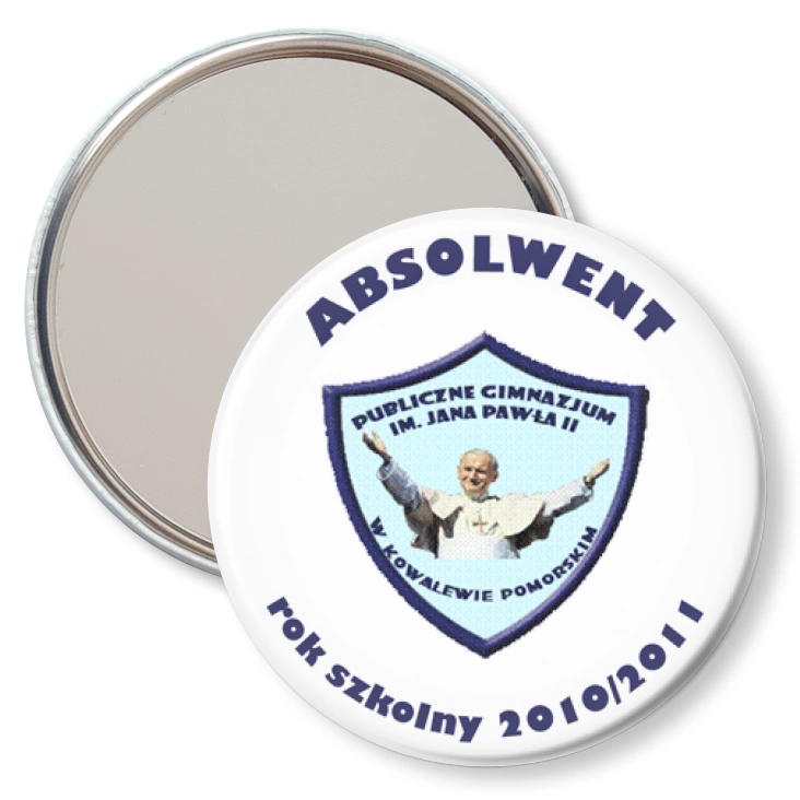 przypinka lusterko Gimnazjum w Kowalewie Pomorskim - Absolwent 2011