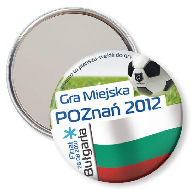 przypinka lusterko Gra Miejska - Poznań 2012 - Bułgaria