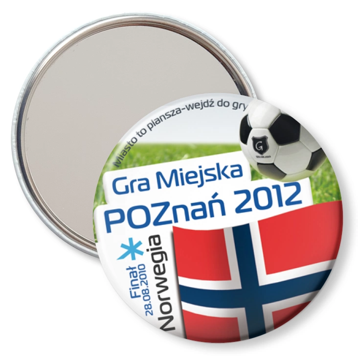 przypinka lusterko Gra Miejska - Poznań 2012 - Norwegia