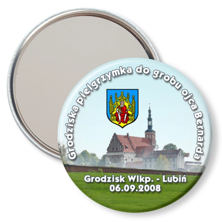 przypinka lusterko Grodziska pielgrzymka do grobu ojca Bernarda