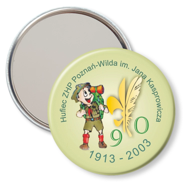 przypinka lusterko Hufiec ZHP Poznań-Wilda