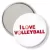 Przypinka lusterko I love volleyball