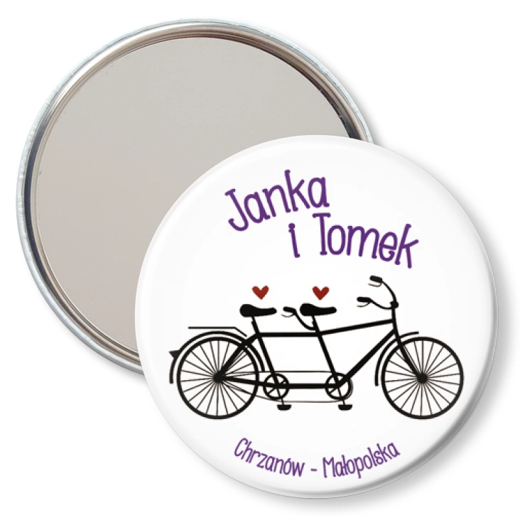 przypinka lusterko Janka i Tomek