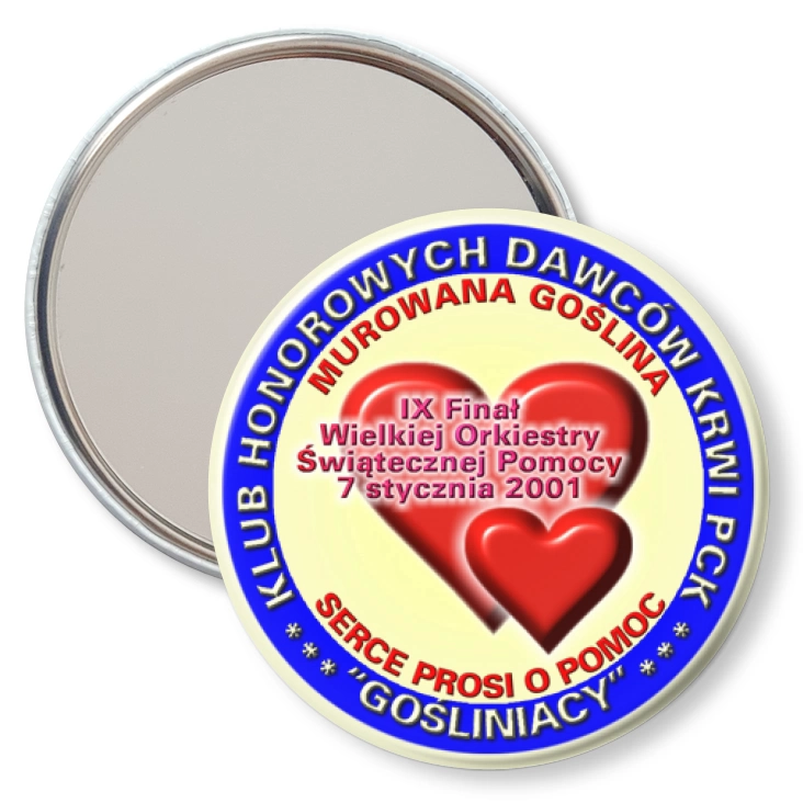 przypinka lusterko Klub Honorowych Dawców Krwi - Gośliniacy