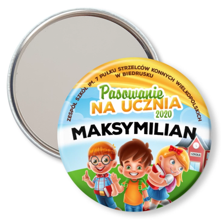 przypinka lusterko Pasowanie na ucznia
