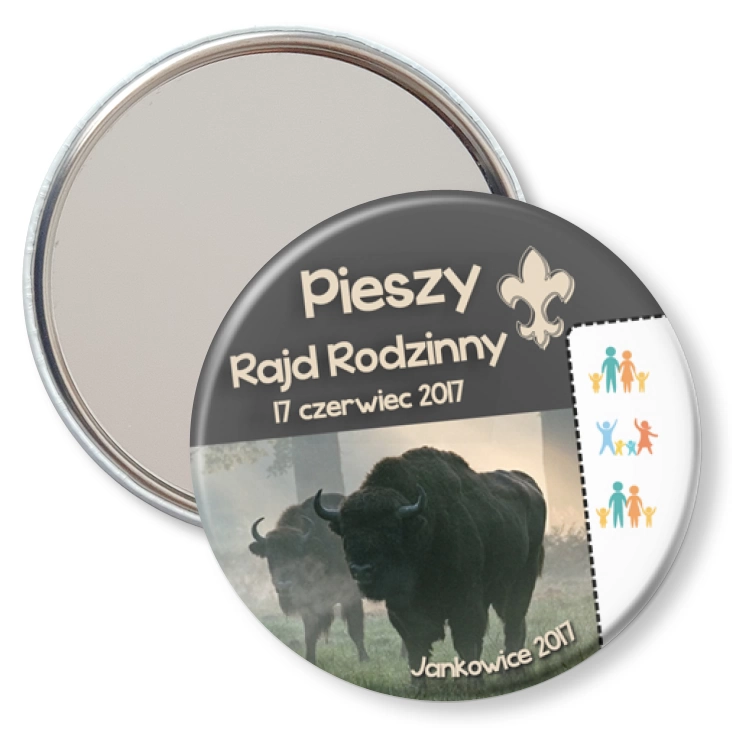 przypinka lusterko Pieszy Rajd Rodzinny
