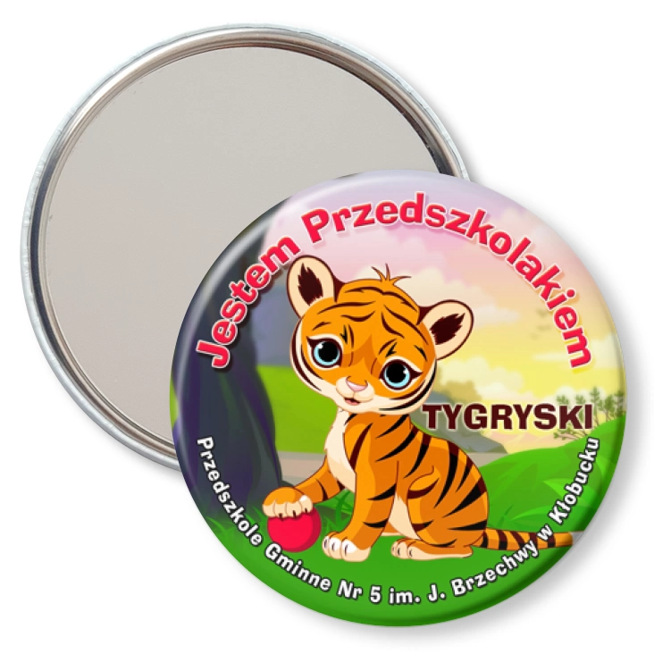 przypinka lusterko Przedszkole nr 5 w Kłobucku