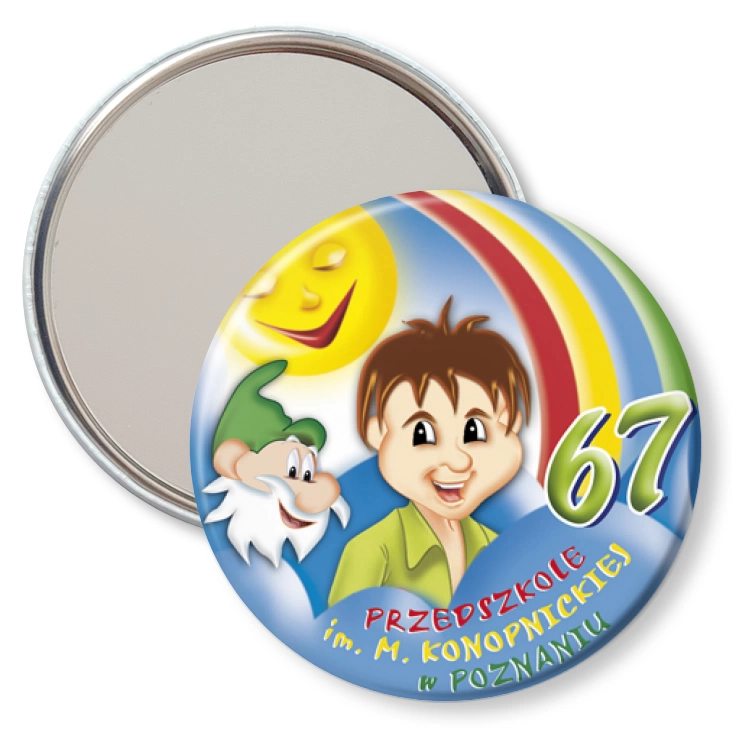 przypinka lusterko Przedszkole nr 67 w Poznaniu