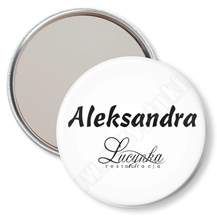 przypinka lusterko Restauracja Lucynka