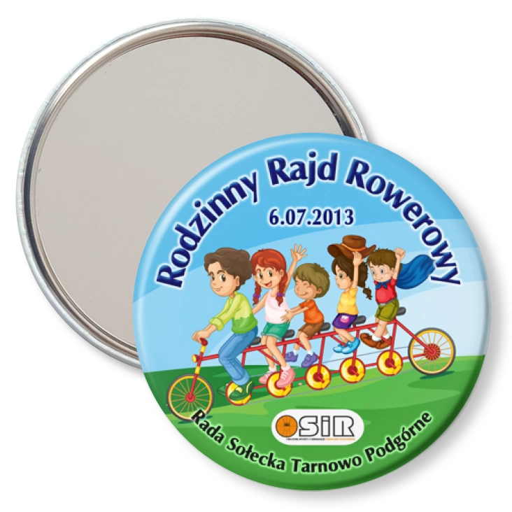 przypinka lusterko Rodzinny Rajd Rowerowy 2013