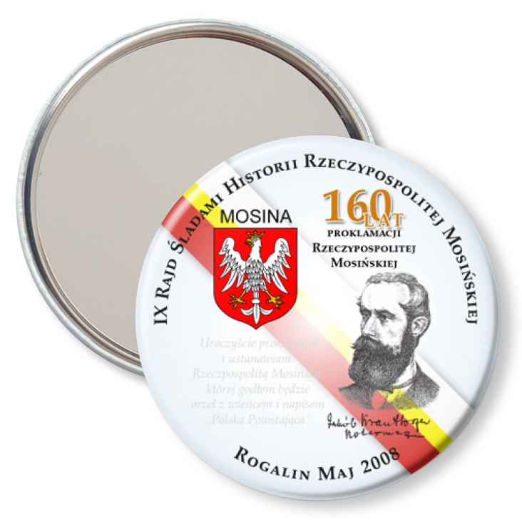 przypinka lusterko Śladami Historii Rzeczypospolitej Mosińskiej