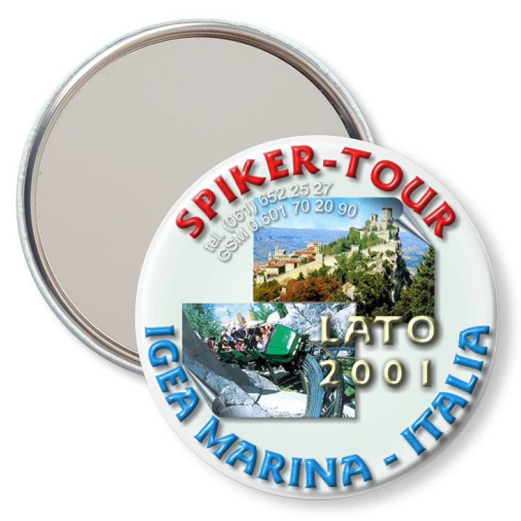 przypinka lusterko Spiker-Tour Italia