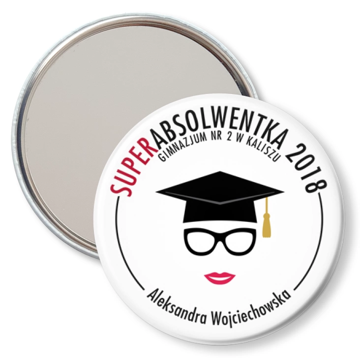 przypinka lusterko Superabsolwentka 2018