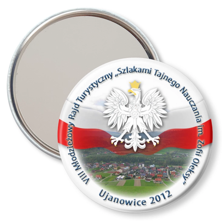 przypinka lusterko Szlakami Tajnego Nauczania im. Zofii Oleksy 2012