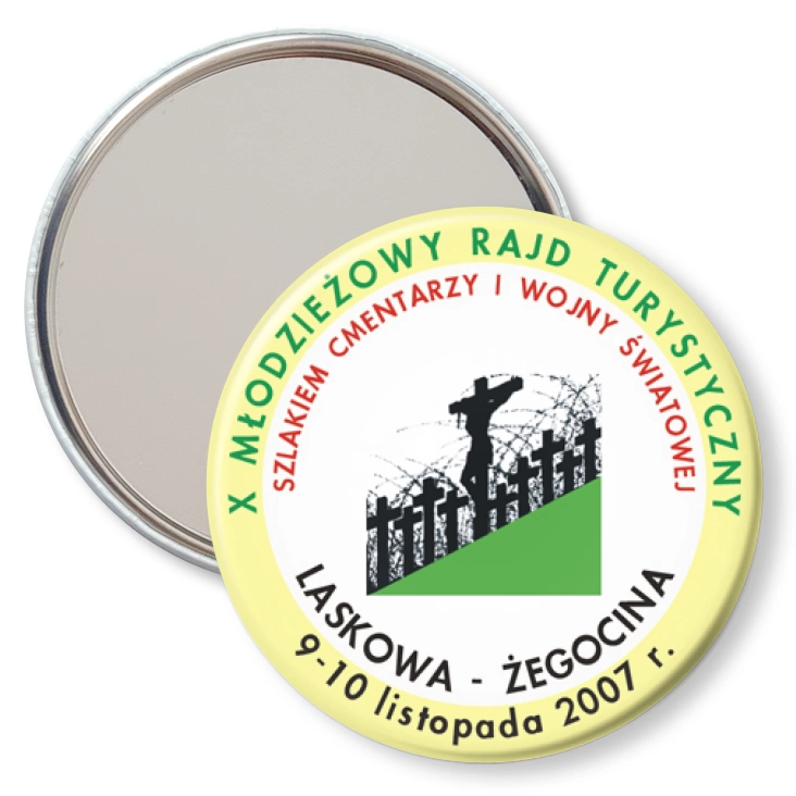 przypinka lusterko Szlakiem cmentarzy I Wojny Światowej