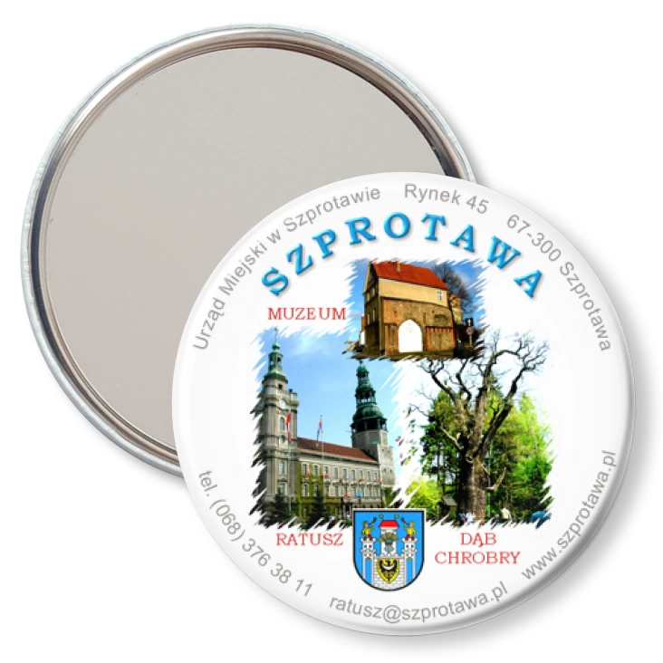 przypinka lusterko Szprotawa