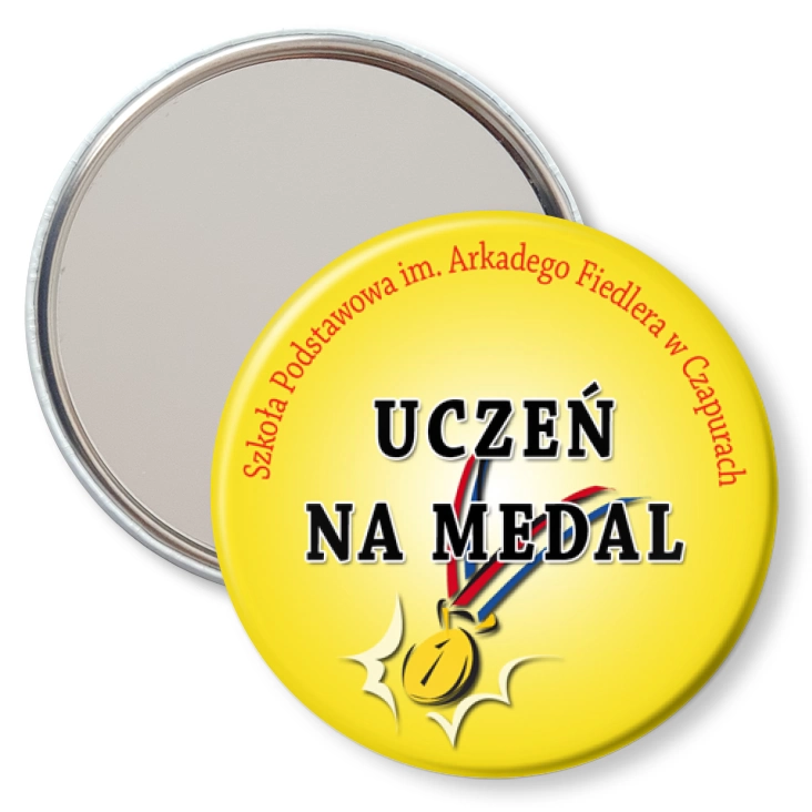 przypinka lusterko Uczeń na medal