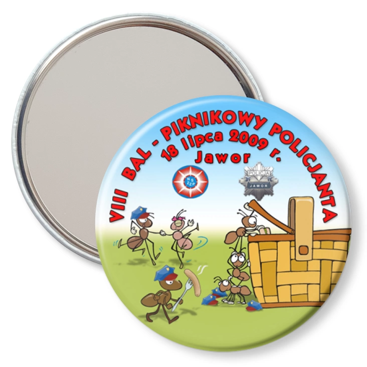 przypinka lusterko VIII Bal Piknikowy Policjanta - Jawor 2009