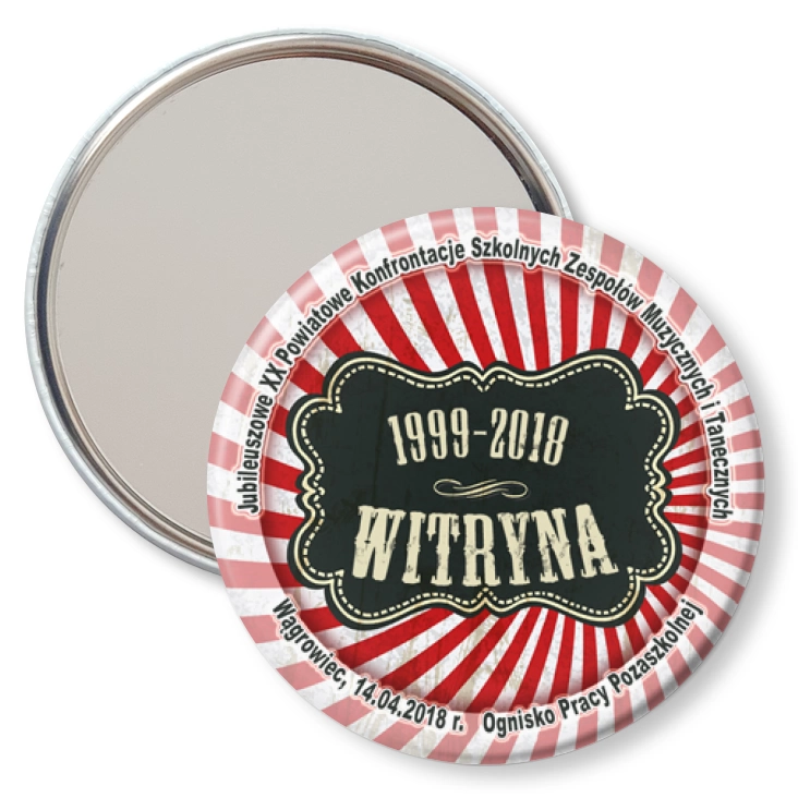 przypinka lusterko Witryna 2018