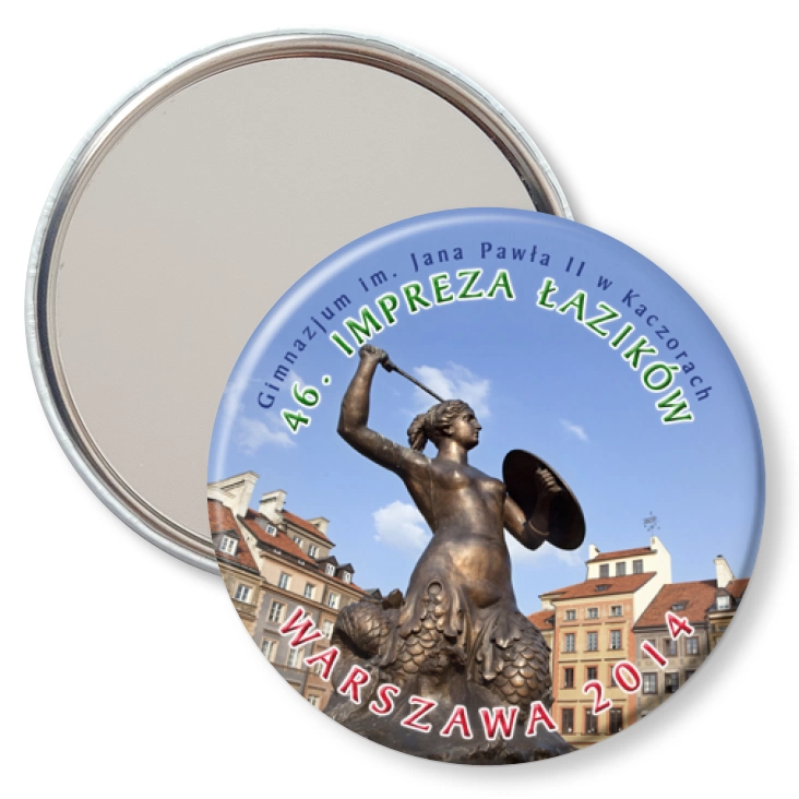 przypinka lusterko Wycieczka Kaczory-Warszawa