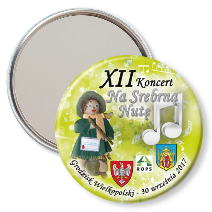 przypinka lusterko XII Koncert Na Srebrną Nutę 2017