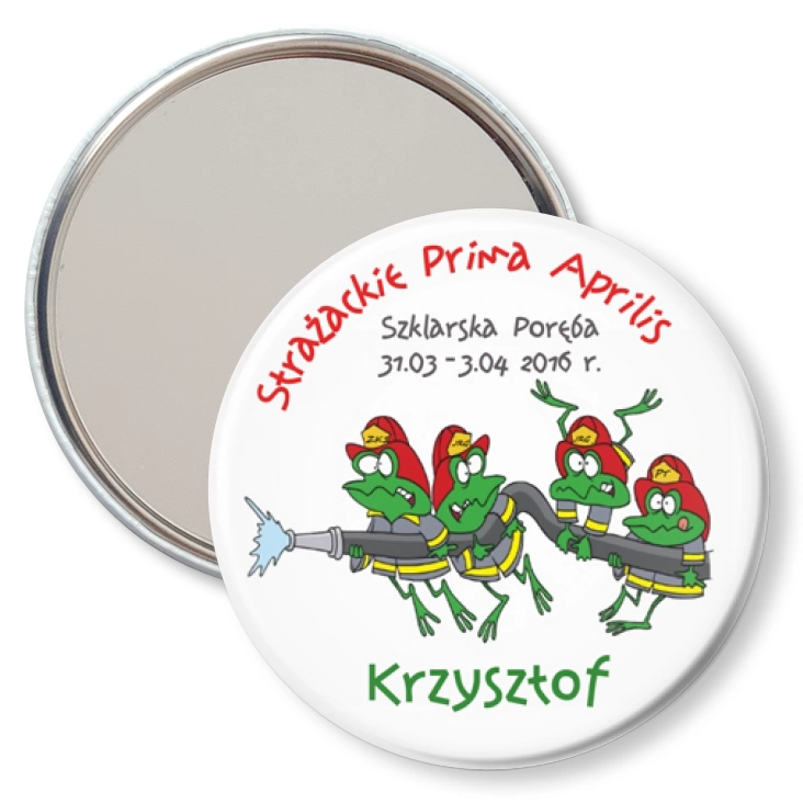 przypinka lusterko Żaby