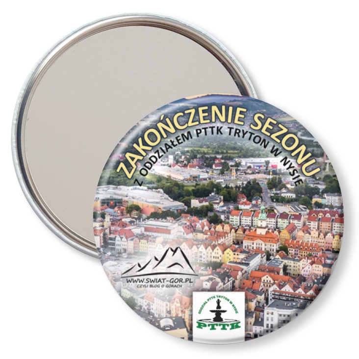przypinka lusterko Zakończenie sezonu PTTK Nysa