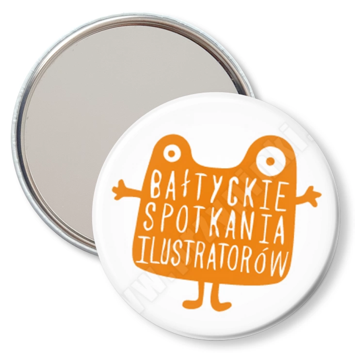 przypinka lusterko Bałtyckie Spotkania Ilustratorów