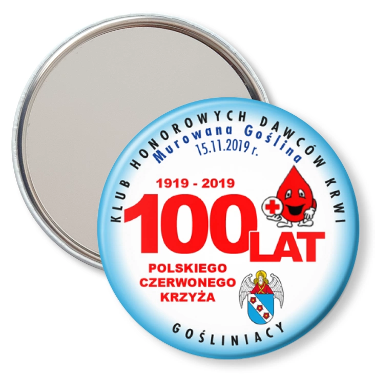 przypinka lusterko 100 lat PCK