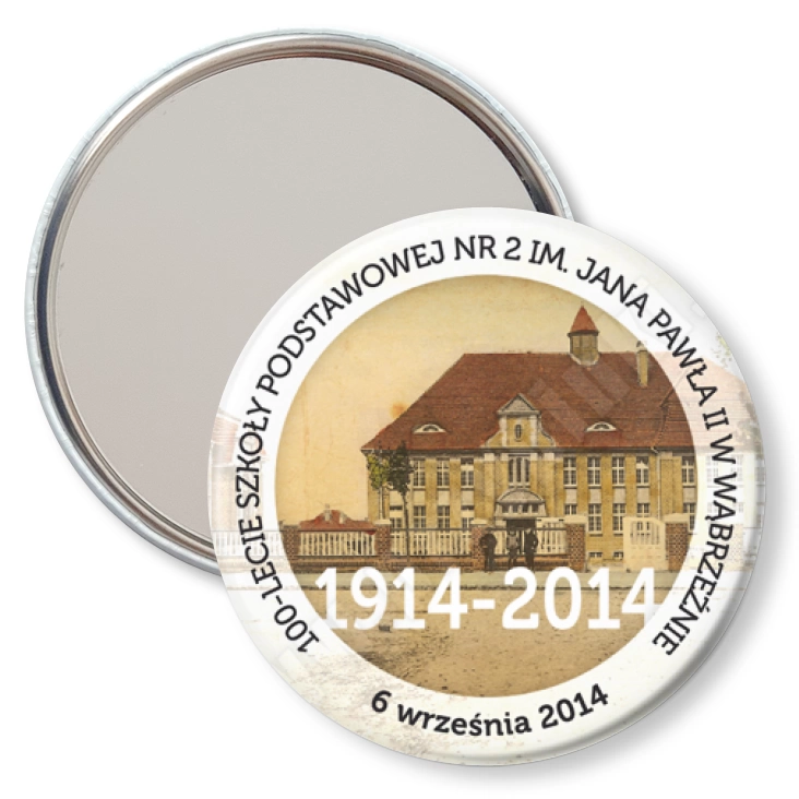 przypinka lusterko 100-lecie SP 2 Wąbrzeźno