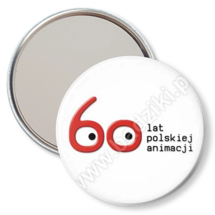 przypinka lusterko 60 lat Polskiej Animacji