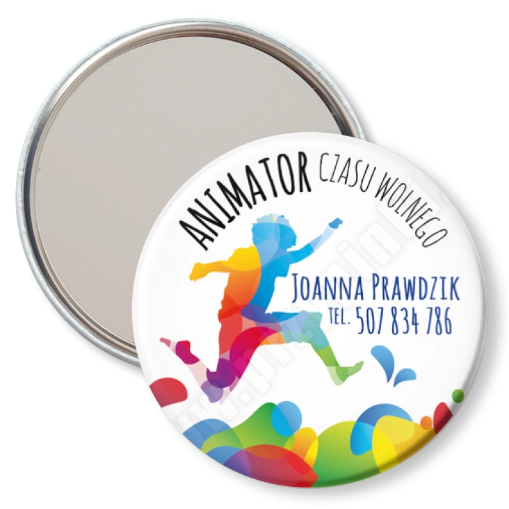 przypinka lusterko Animator czasu wolnego kolory