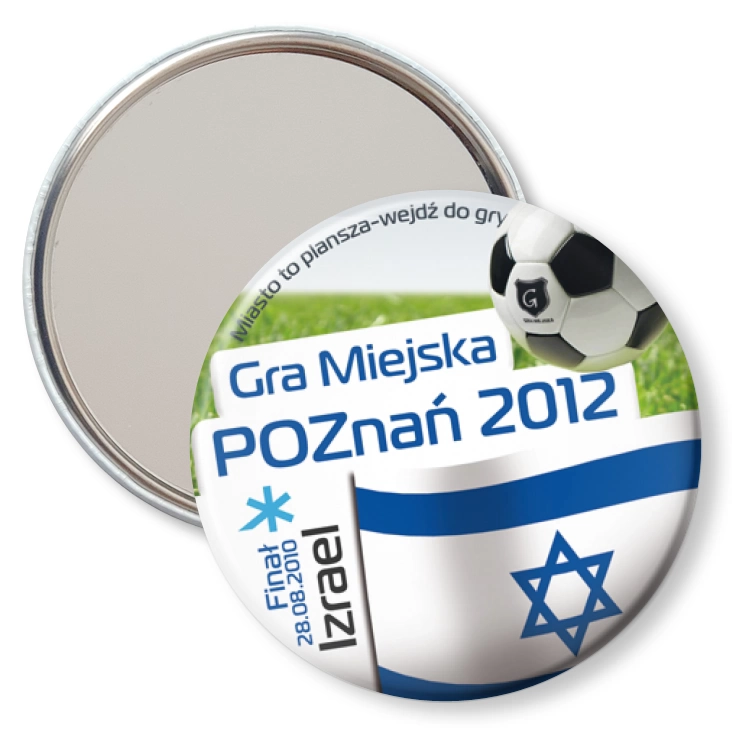 przypinka lusterko Gra Miejska - Poznań 2012 - Izrael